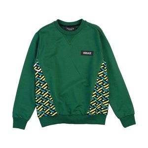 💯Authentic Young Versace La Greca Green Sweatshirt😍🔥